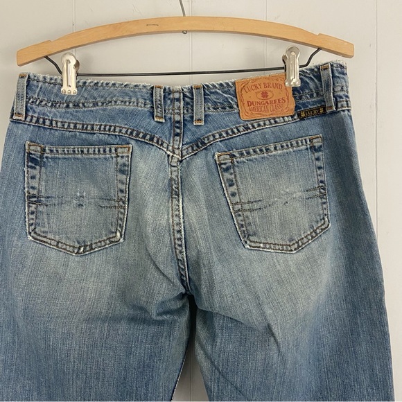 Lucky Brand Dungarees Jeans Jet Setter Denim Distressed Woman’s Sz 6 28 - Picture 4 of 14